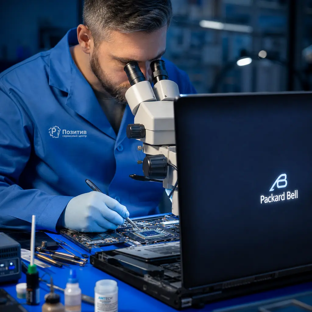 Замена видеокарты ноутбука Packard Bell в Архангельском