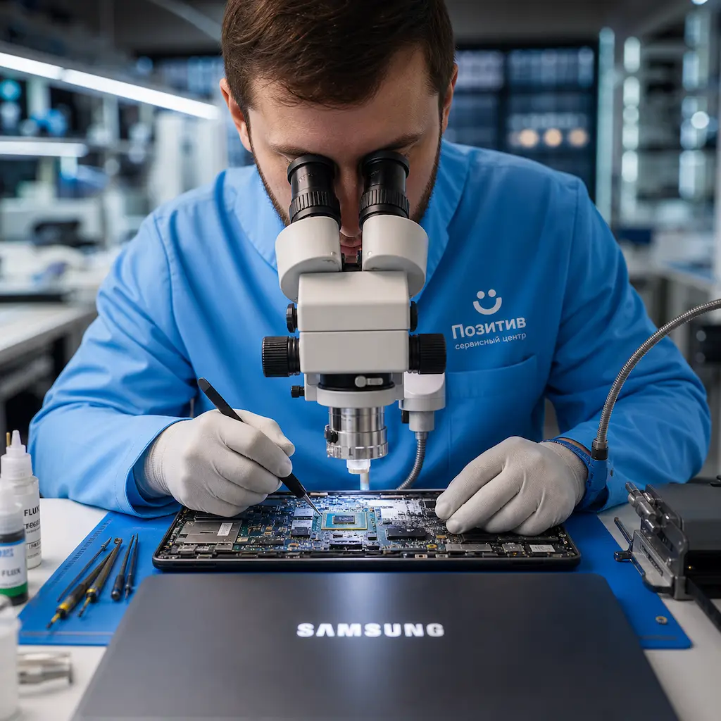 Замена видеокарты ноутбука Samsung в Архангельском