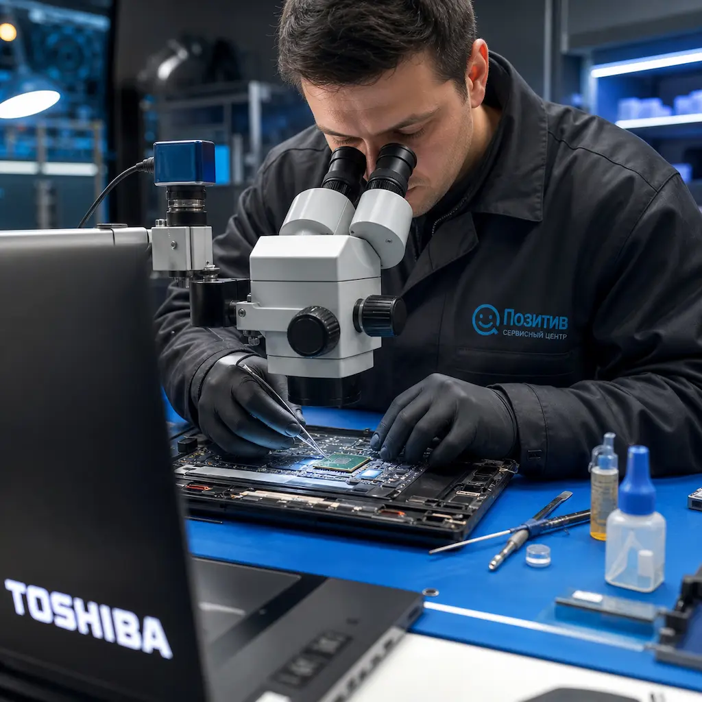 Замена видеокарты ноутбука Toshiba в Архангельском