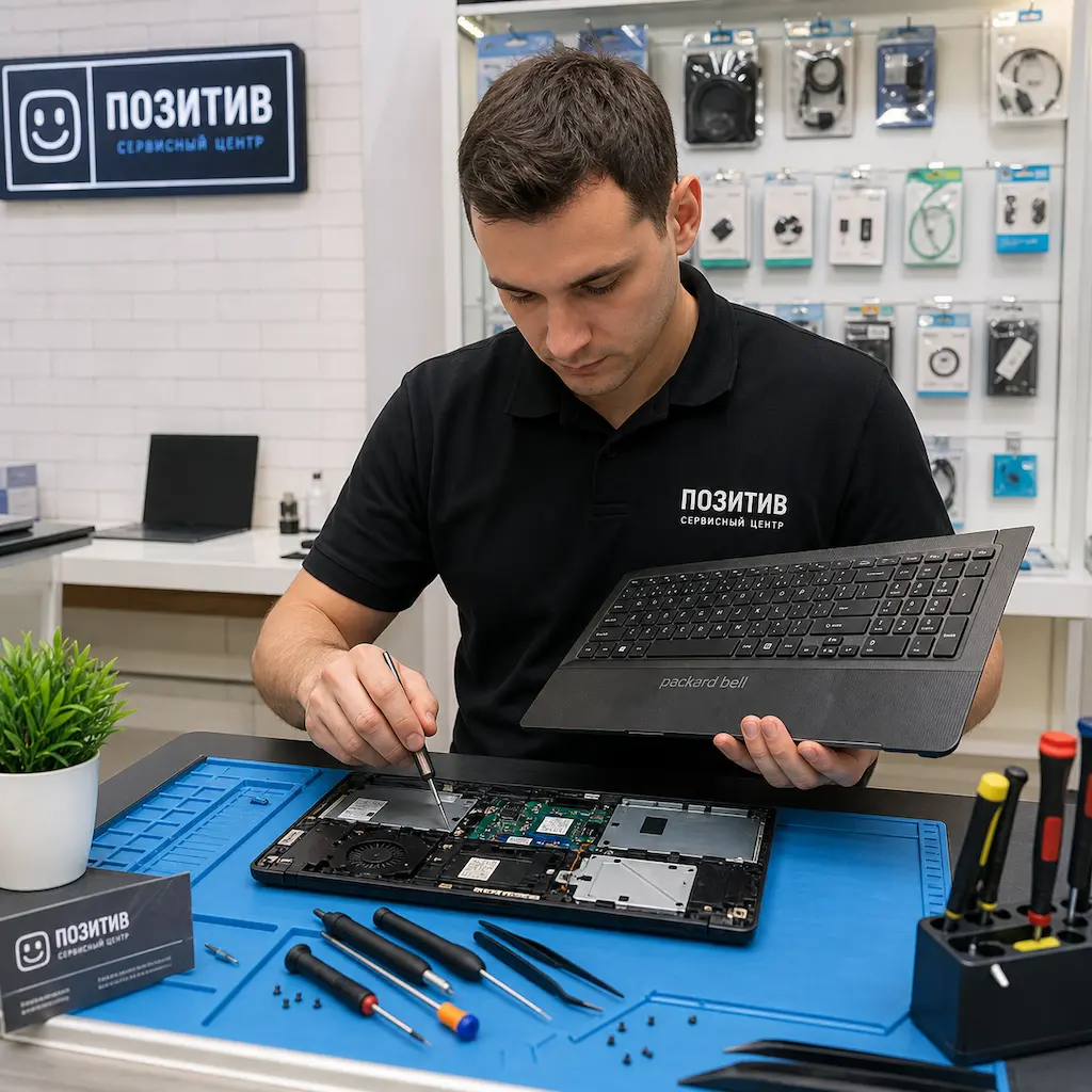 заменить клавиатуру на ноутбуке Packard Bell в Архангельском
