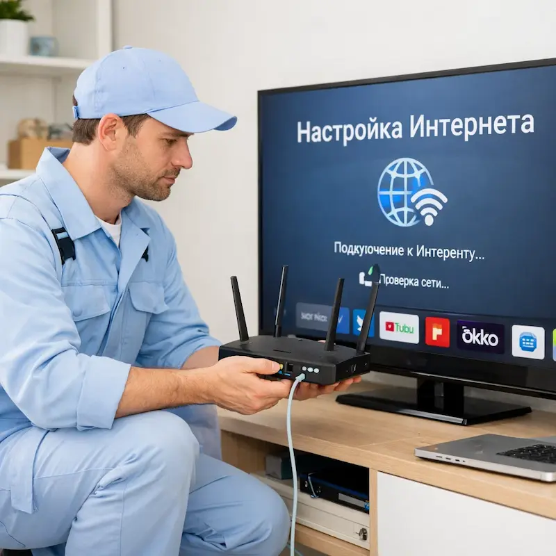 Настройка интернета на телевизоре в Архангельском