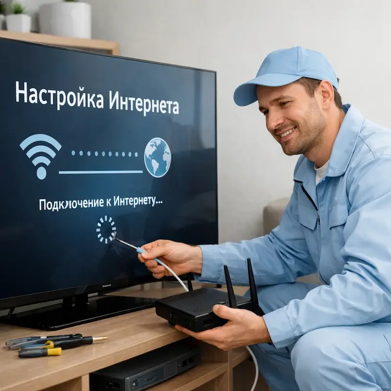 Настройка интернета на ТВ в Архангельском