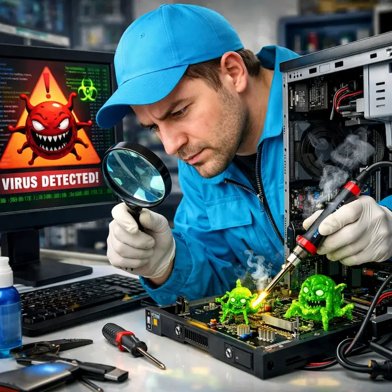 Вылечить компьютерный вирус в Архангельском